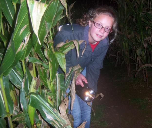 Image of Child at Night in the Maze